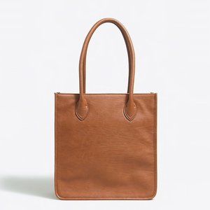 NWT J Crew Vegan Brown Leather Tote
